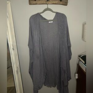 Gray Boho Duster Shawl